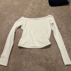 Brandy Melville White Long Sleeve Top